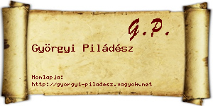 Györgyi Piládész névjegykártya
